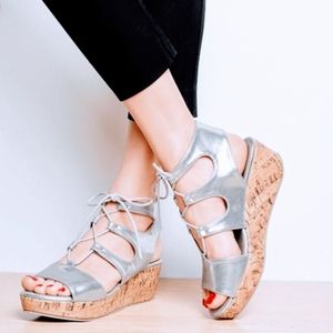 Lace It Up Ghillie Wedge Sandal. Brand NEW!